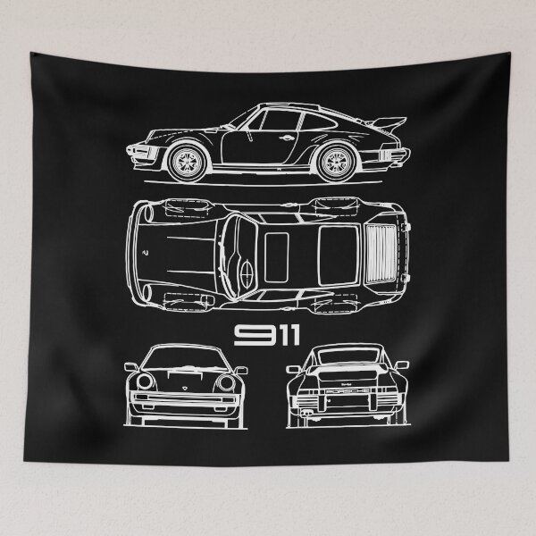 Item preview, 911 Turbo Blueprint Classic designed and sold by nicolasajllaqua.