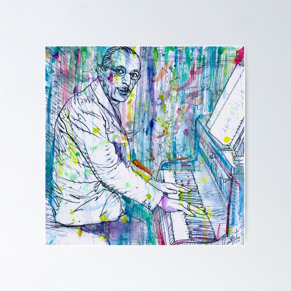 Item preview, IGOR STRAVINSKY - watercolor portrait. 5 designed and sold by lautir.