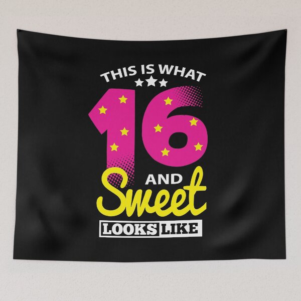 Aperçu de l'œuvre Cadeaux d'anniversaire Sweet Sixteen pour les filles de 16 ans Sweet 16 créée et vendue par 2blackcherries.