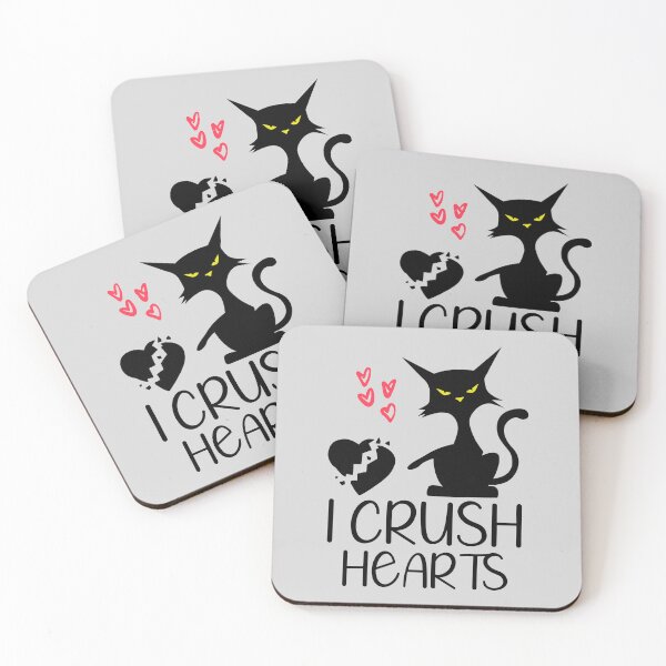 Item preview, Crush Hearts Funny Black Cats Valentine Cat Lovers  Valentines Day Pajama Funny Cat designed and sold by NOorYES.