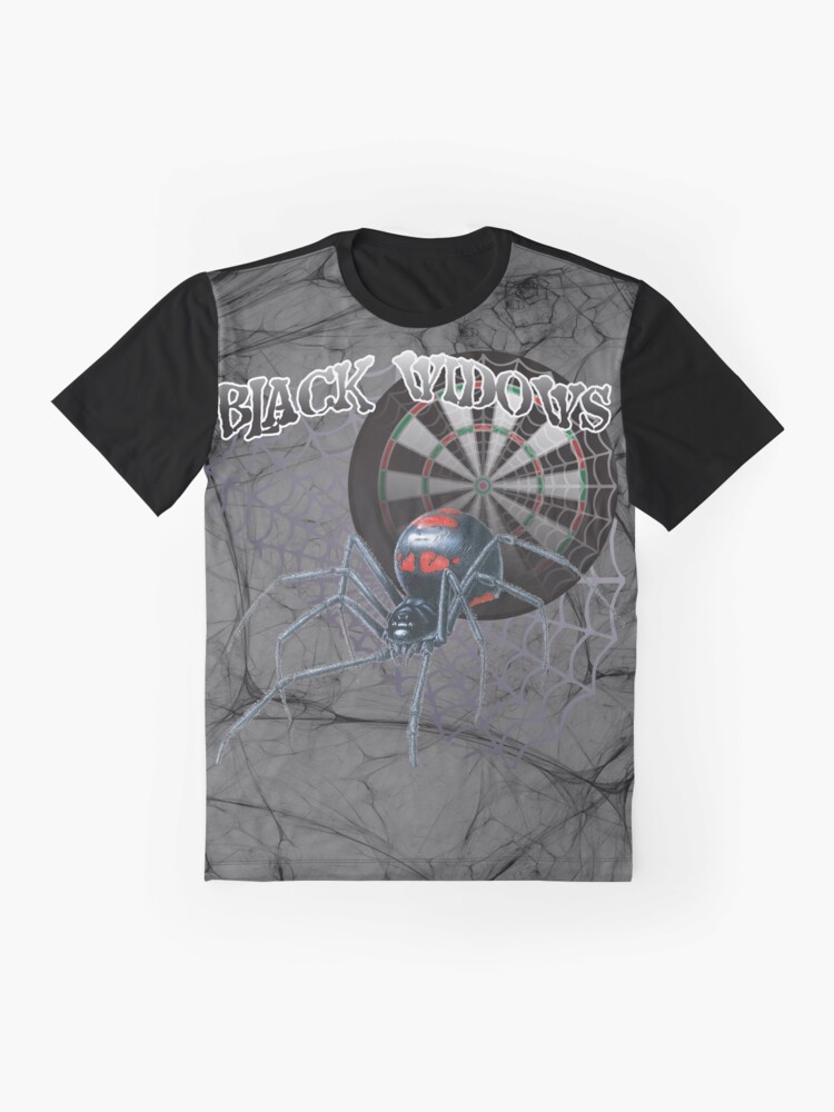 Alternate view of Black Widows Darts Shirt Graphic T-Shirt