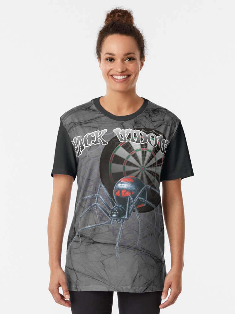 Alternate view of Black Widows Darts Shirt Graphic T-Shirt