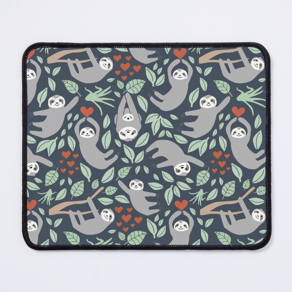Item preview, Sloth Leaves Hearts Pattern designed and sold by VickyCloset.