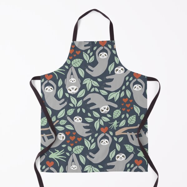 Item preview, Sloth Leaves Hearts Pattern designed and sold by VickyCloset.