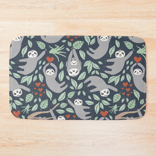 Item preview, Sloth Leaves Hearts Pattern  designed and sold by VickyCloset.