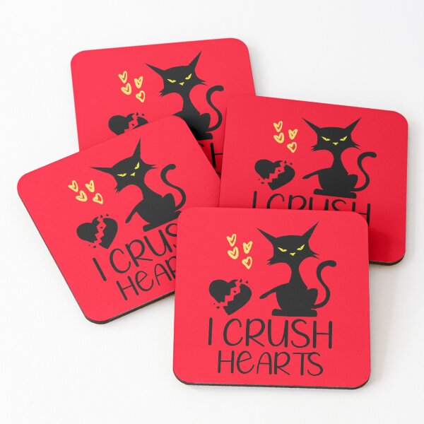 Item preview, Crush Hearts Funny Black Cats Valentine Cat Lovers  Valentines Day Pajama Funny Cat designed and sold by NOorYES.