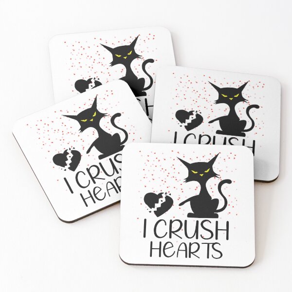 Item preview, Crush Hearts Funny Black Cats Valentine Cat Lovers  Valentines Day Pajama Funny Cat designed and sold by NOorYES.