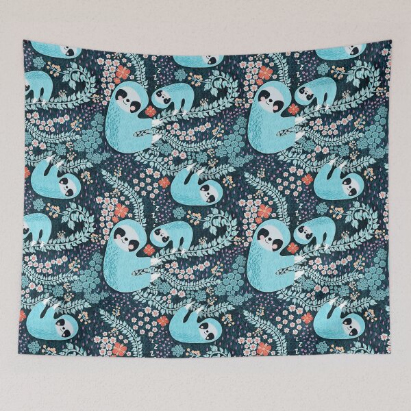 Item preview, Blue Sloth Family Floral designed and sold by VickyCloset.
