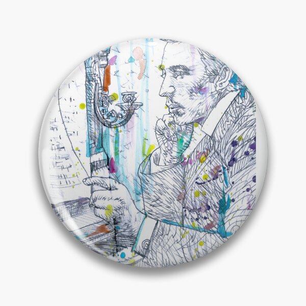 Item preview, SERGEI RACHMANINOFF watercolor portrait .4 designed and sold by lautir.