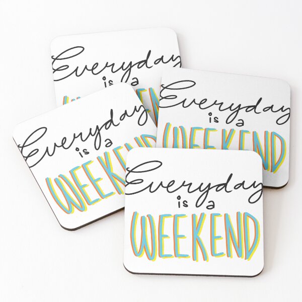 Item preview, Everyday Is A Weekend Black Outline Art Print designed and sold by lineartdesigns.