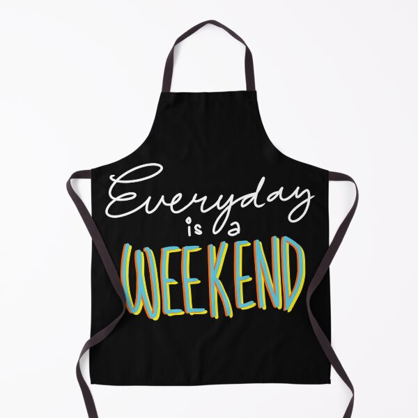 Item preview, Everyday Is A Weekend White Outline Art Print designed and sold by lineartdesigns.