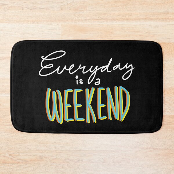 Item preview, Everyday Is A Weekend White Outline Art Print designed and sold by lineartdesigns.