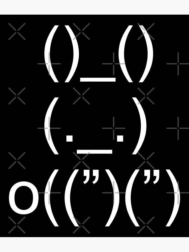 "Cute Ascii Bunny Art" Poster for Sale by FoggyBreeze Redbubble