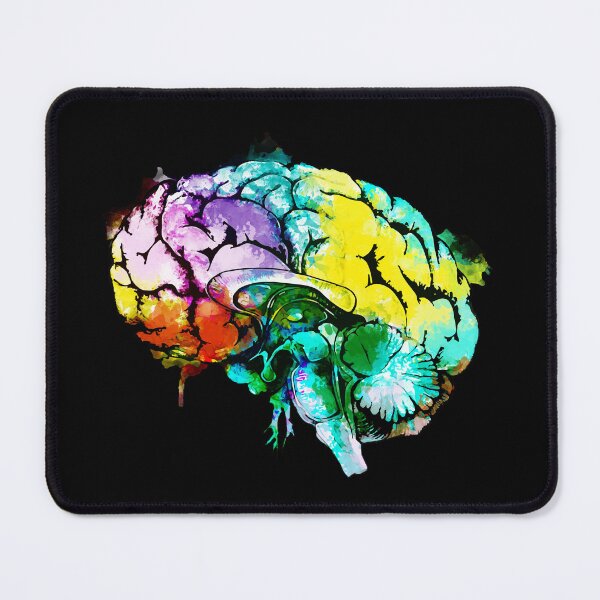 Item preview, Watercolor Mental health brain art psychology colorfull designed and sold by Collagedream.