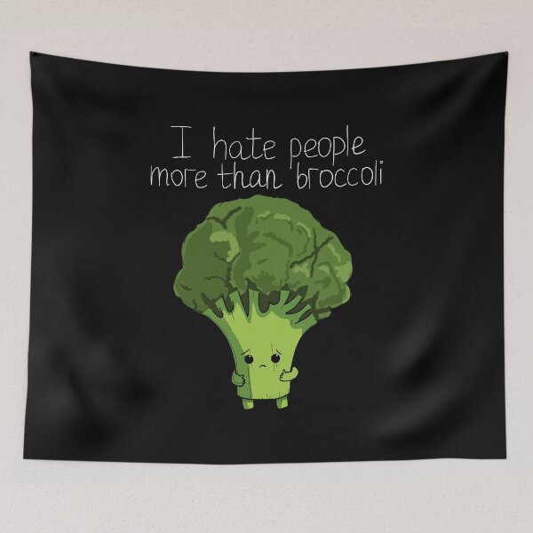 Item preview, I Hate People More Then Broccoli Funny Art designed and sold by BigFatMistake.