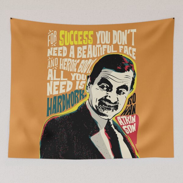 Item preview, Rowan Atkinson, Pop Art Quote Portrait , inspirational quotes, celebrities, European  designed and sold by BONBcreative.