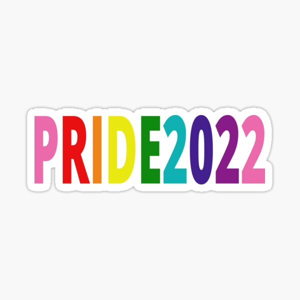Item preview, Colorful LGBT Rainbow Flag Colors Typography Pride 2022 designed and sold by URSparklingShop.
