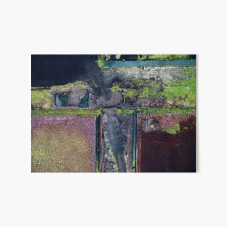Abstract Peat Landscape No2, Ireland Art Board Print