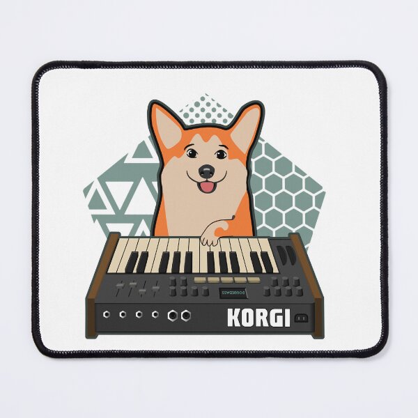 Item preview, Funny Synthesizer fan KORGI Corgi Dog Lover designed and sold by BarbaraRood.