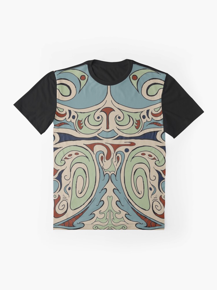 Alternate view of Cartoony Pattern 001 Graphic T-Shirt