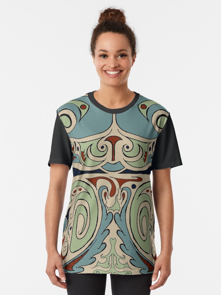 Alternate view of Cartoony Pattern 001 Graphic T-Shirt
