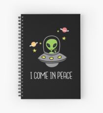 Alien Spaceship Spiral Notebook
