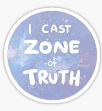 zone of truth Sticker
