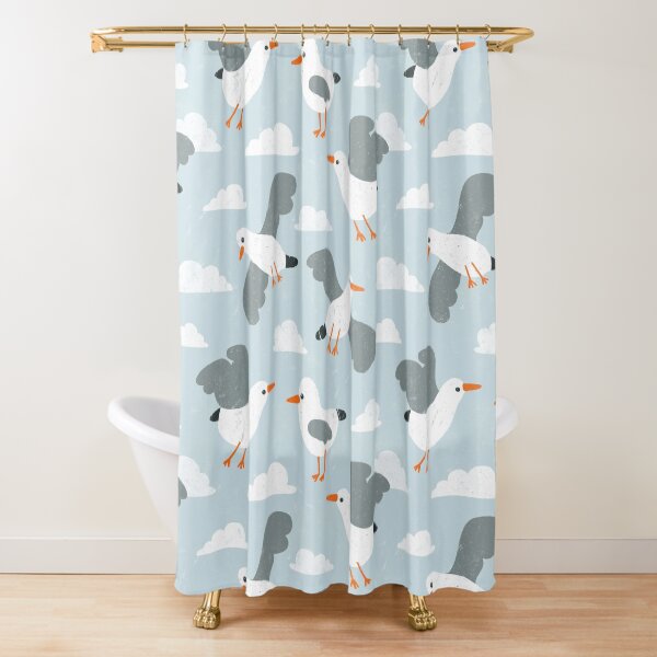 Item preview, Seagulls Flying at Sea Blue Pattern designed and sold by trajeado14.