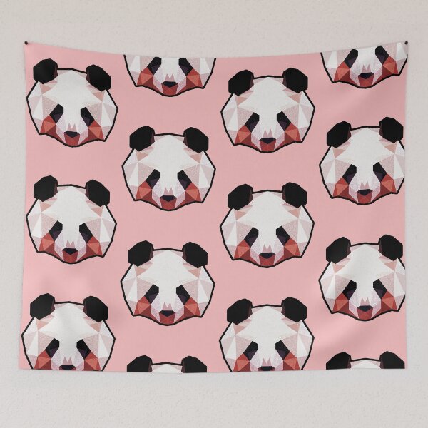 Item preview, Low poly pink painted panda designed and sold by LewisRichie.