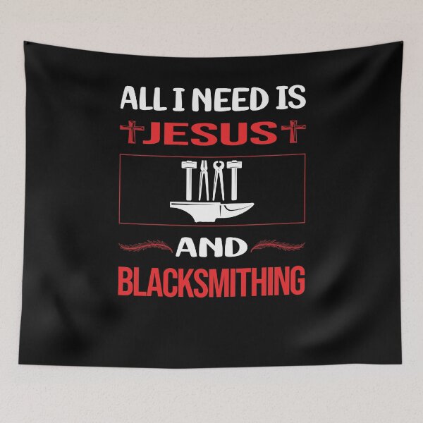Item preview, Funny Jesus Blacksmithing Blacksmith designed and sold by FifineCroteau.