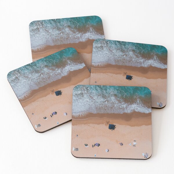 Item preview, drone shot of individuals at the beach designed and sold by jemmurphy23.