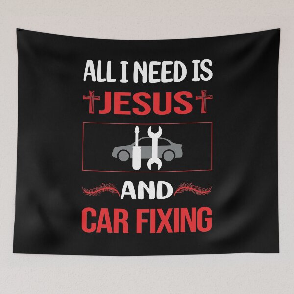 Item preview, Funny Jesus Car Fixing designed and sold by FifineCroteau.
