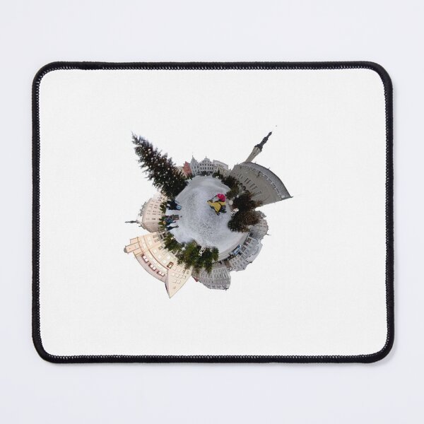 Item preview, Raekoja Platz in winter with snow christmas market in Tallinn Estonia tiny mini planet designed and sold by angelpardo.