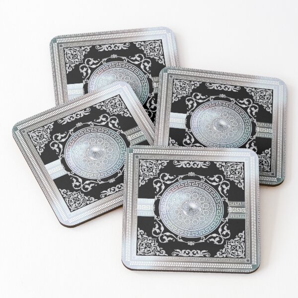 Item preview, Ornate Baroque Metallic Blue Black Greek Meander designed and sold by Yiorgos Designs.