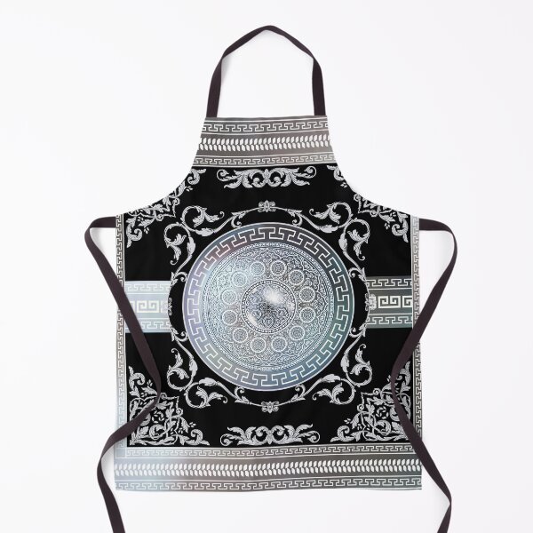Item preview, Ornate Baroque Metallic Blue Black Greek Meander designed and sold by Yiorgos Designs.