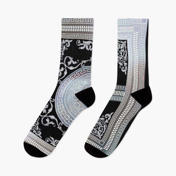 Item preview, Ornate Baroque Metallic Blue Black Greek Meander designed and sold by Yiorgos Designs.