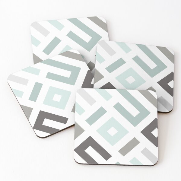 Item preview, Duck Egg/Mint & Grey Geometric designed and sold by madplunkor.