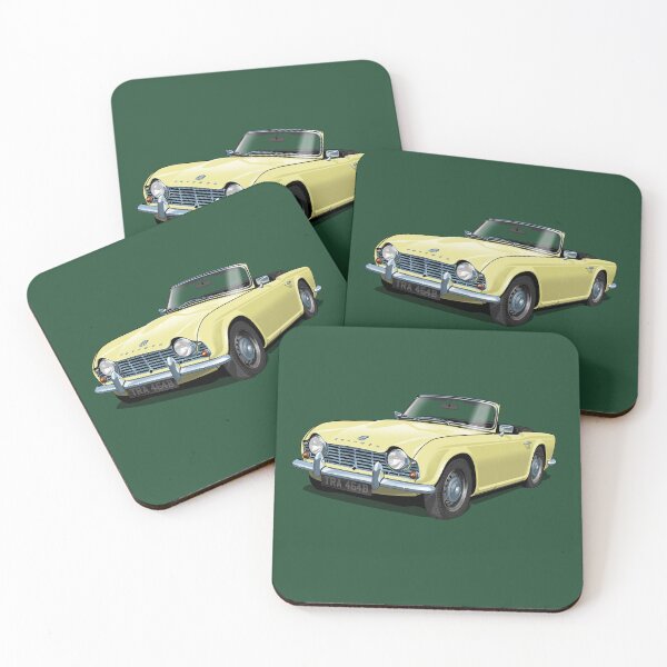 Item preview, Triumph TR4 in yellow designed and sold by candc-retro.