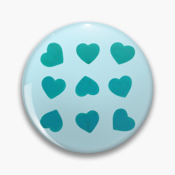 Item preview, Teal watercolor hearts designed and sold by crafticdesign.