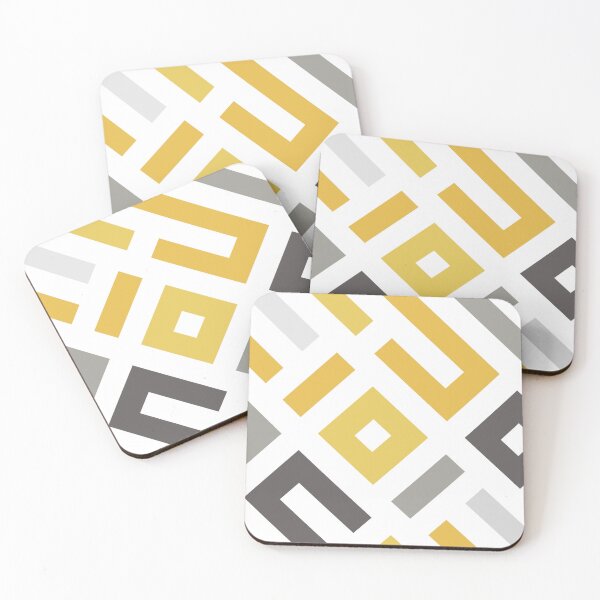 Item preview, Mustard & Grey Geometric designed and sold by madplunkor.