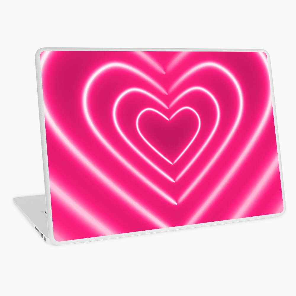 Neon Pink Heart Stickers: Neon Pink – the blue béret