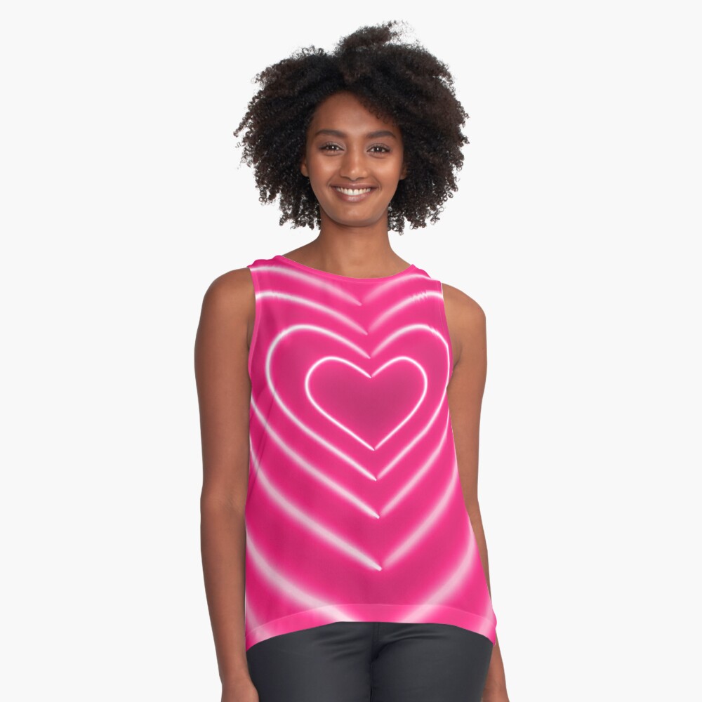 Neon Pink Heart Tunnel Loop of Love Poster for Sale by Cyra26