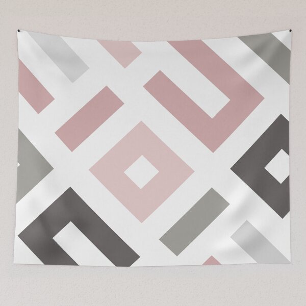 Item preview, Blush Pink & Grey Geometric designed and sold by madplunkor.