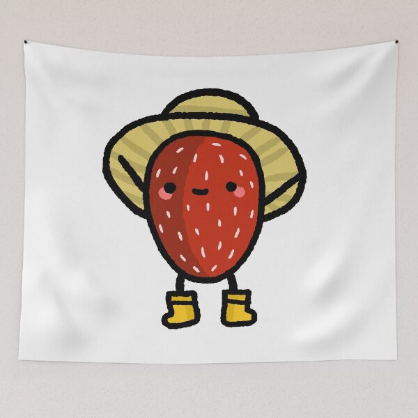 Item preview, Cute little farming hat strawberry design designed and sold by moonbean-art.