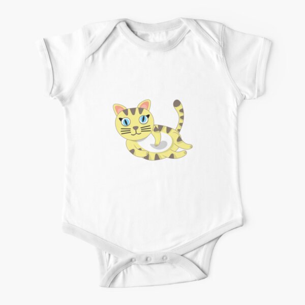 Funny Cat Gigi From The 'Tommy Goes To Heaven' Storybook Short Sleeve Baby One-Piece