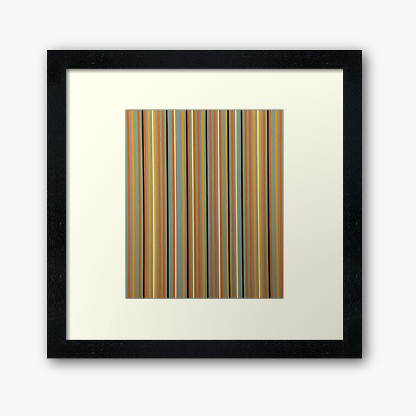 Bridget Riley abstract painting, Framed Art Print