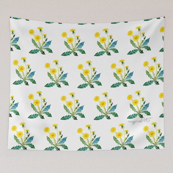 Item preview, Dandelion botanical watercolor artwork designed and sold by magnoliART botanical_kata.