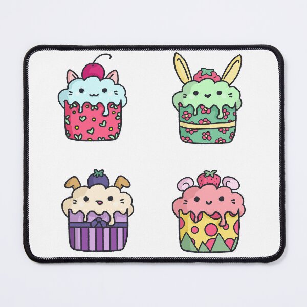 Item preview, cute little animal cupcake sticker pack designed and sold by moonbean-art.