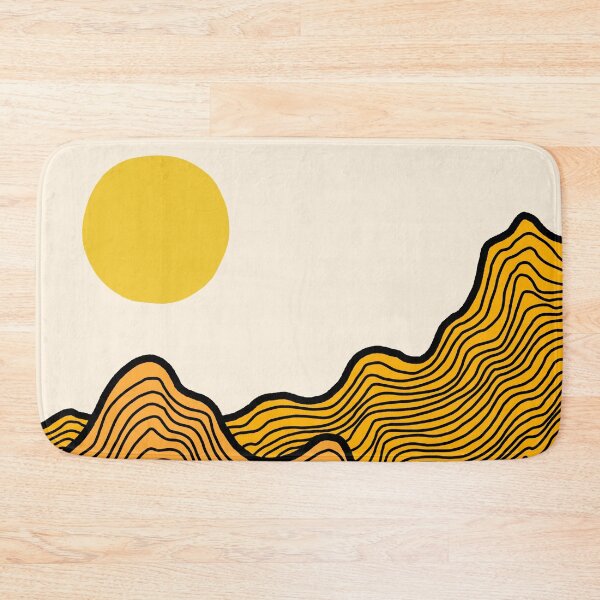Item preview, Minimalist Mountain Art - Orange designed and sold by VeronArtLab.