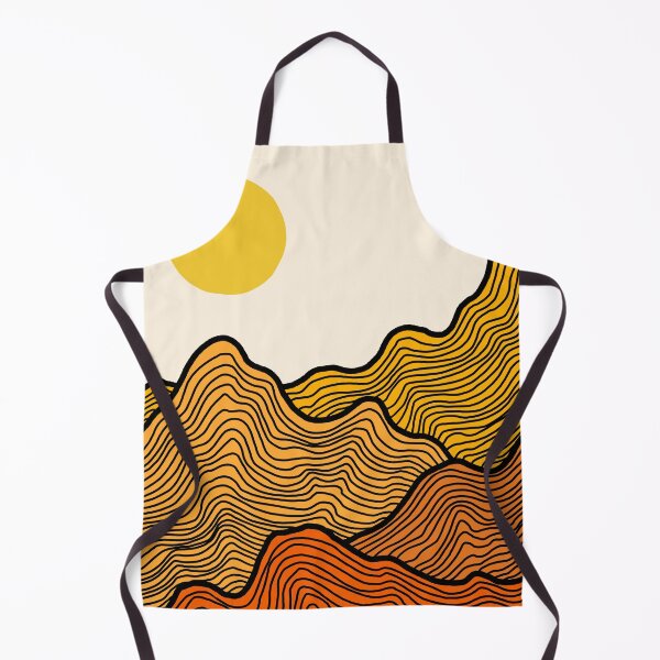 Item preview, Minimalist Mountain Art - Orange designed and sold by VeronArtLab.